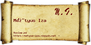 Mátyus Iza névjegykártya
